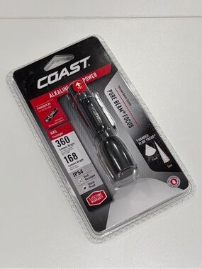 Coast HX5 Flashlight - 168 Lumens Black Light  NWT Storm-Proof Hand Held
